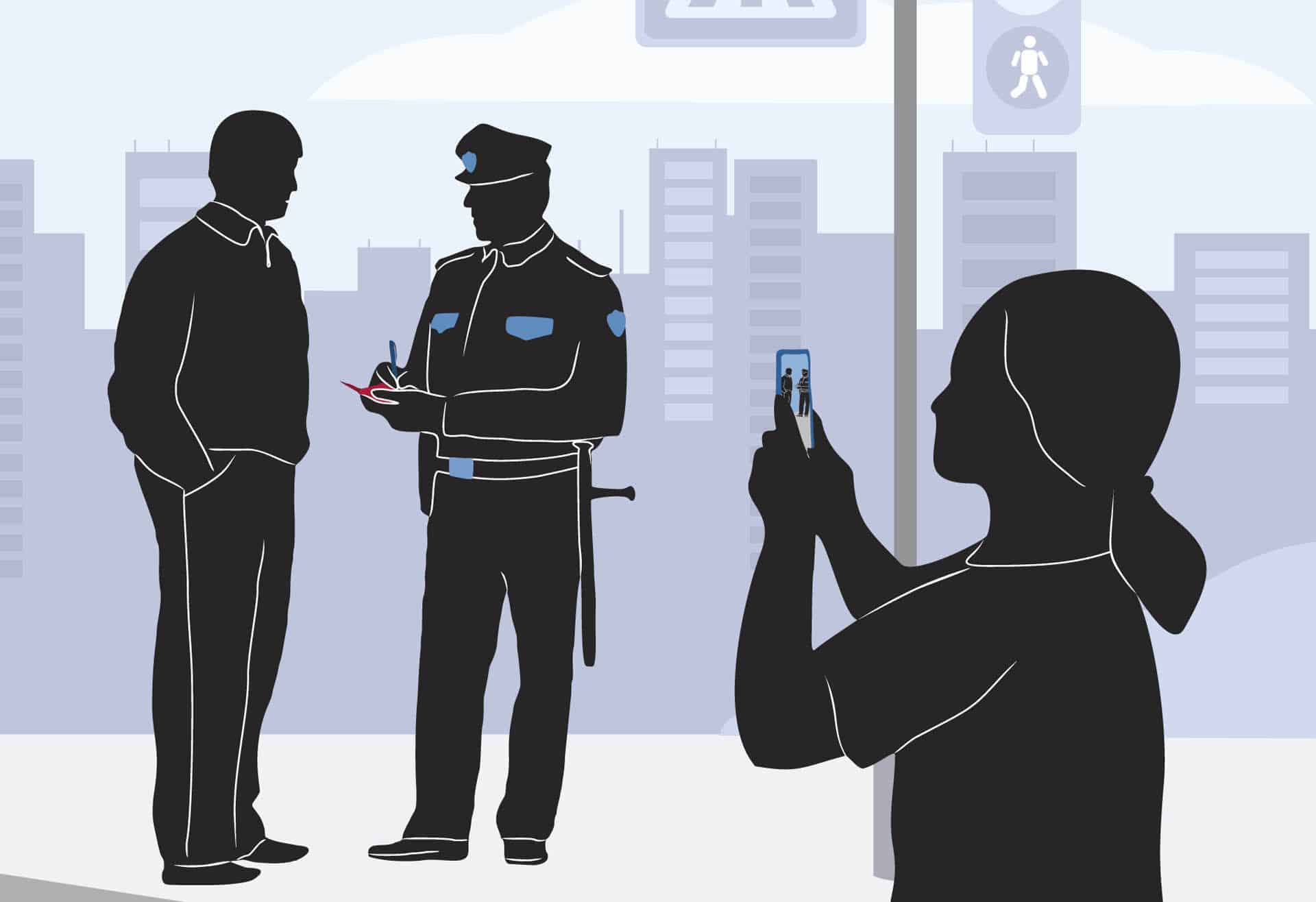 recording police